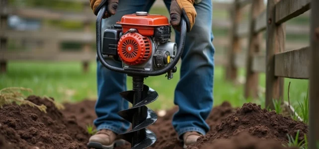 Guide pratique : comment utiliser une tarière thermique pour creuser facilement des trous